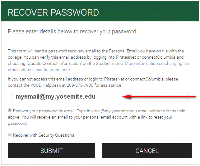 Recover Password