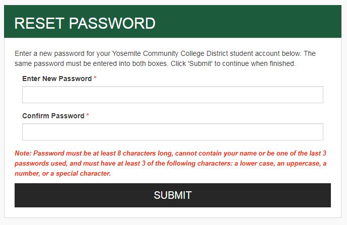 Reset Password