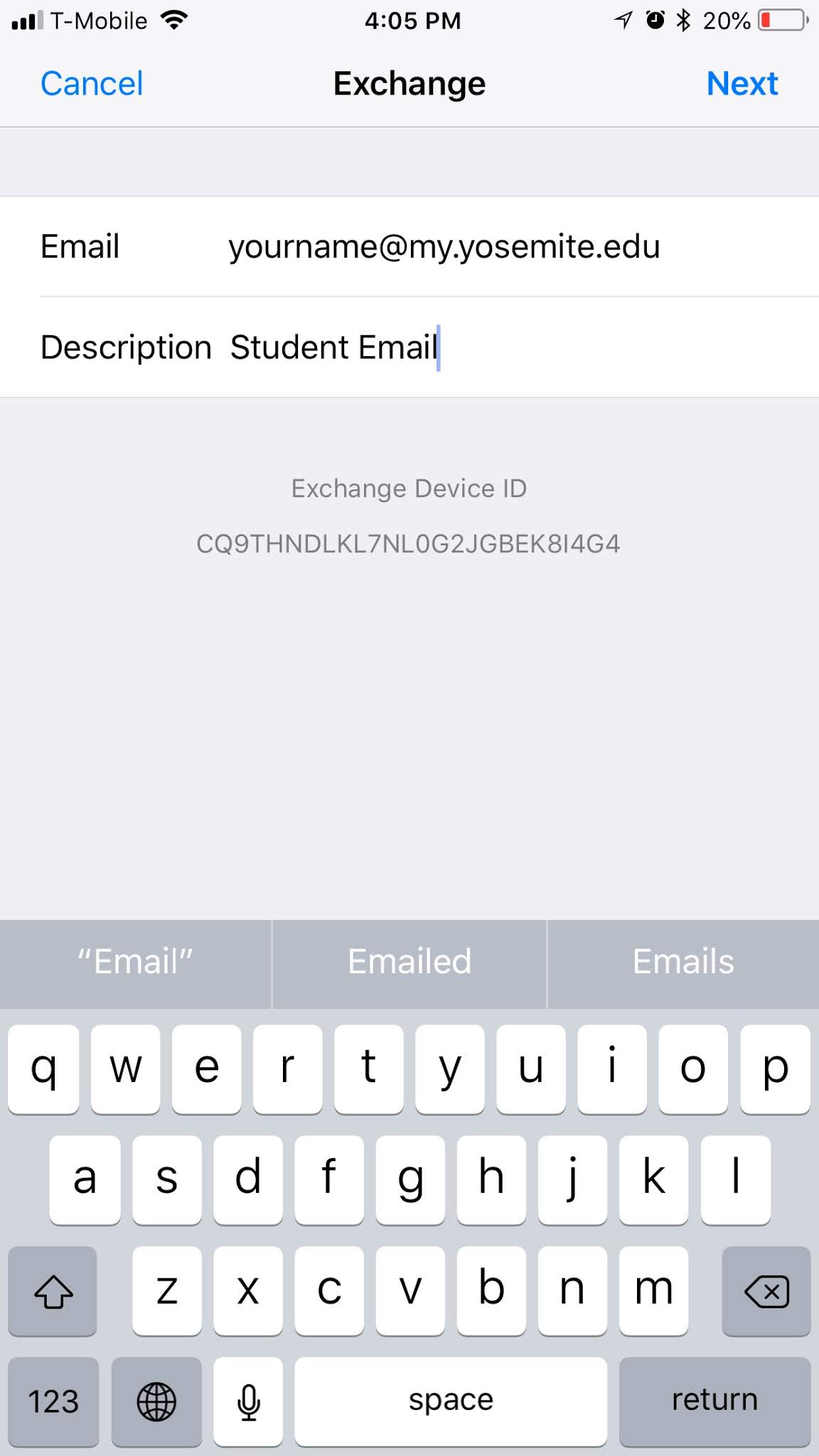 Setup iPhone to Email