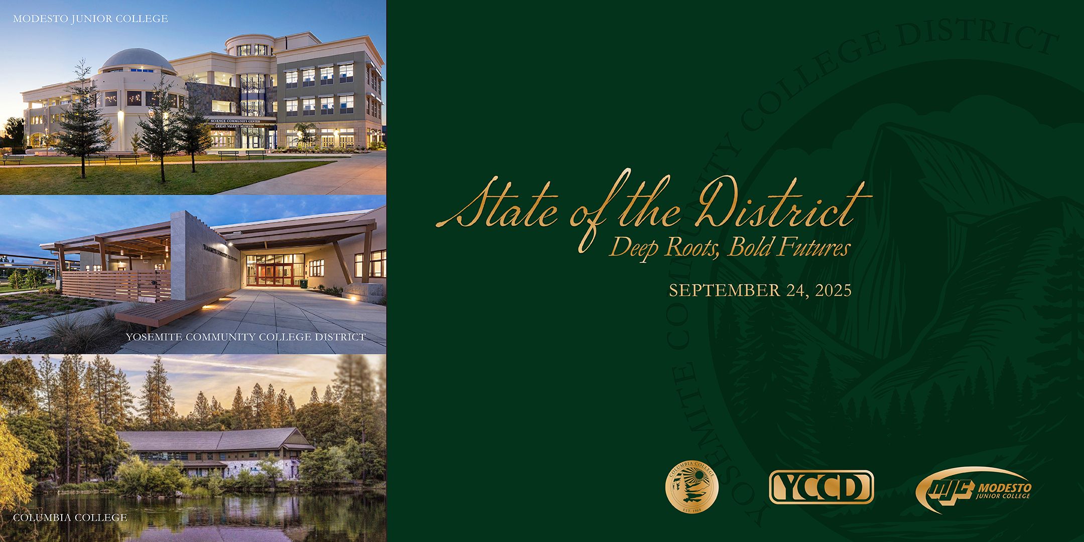 State of the District announcement graphic. Contains text availabe in the aria description.