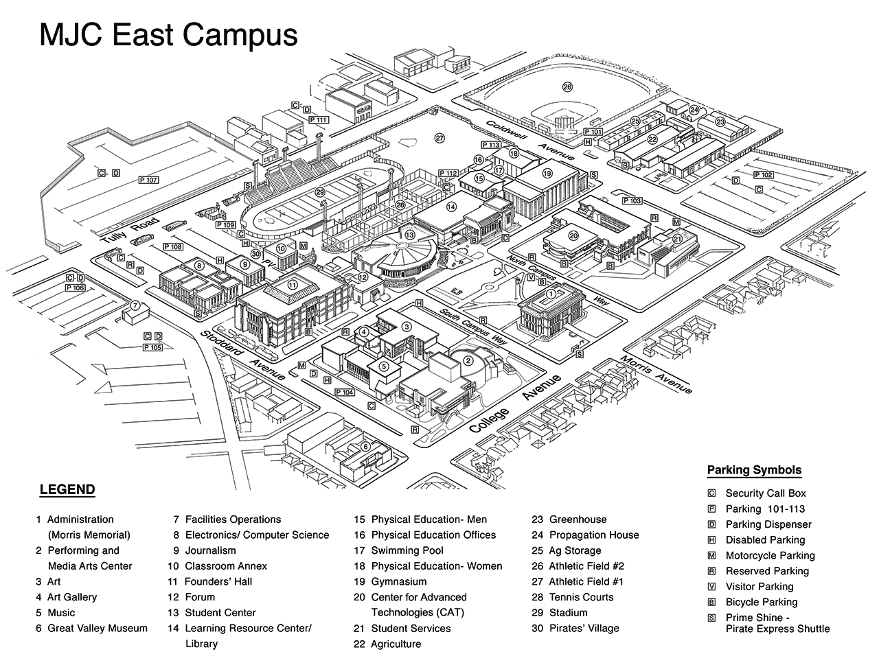 MJC East Campus Map