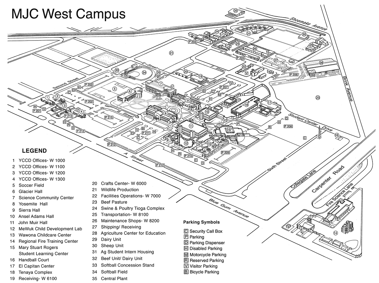 MJC West Campus Map